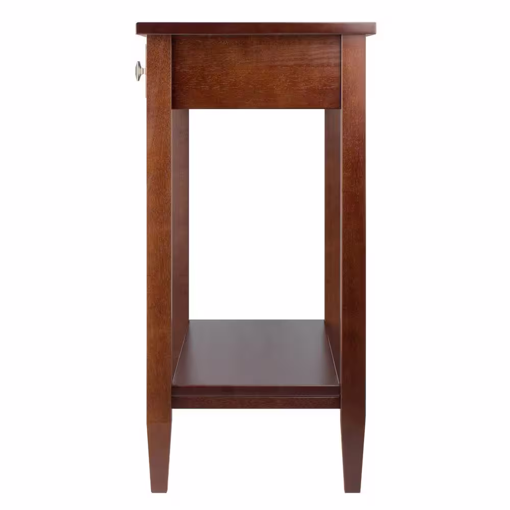 WINSOME WOOD Richmond 34 in. Walnut Rectangle Wood Console Table with Drawers