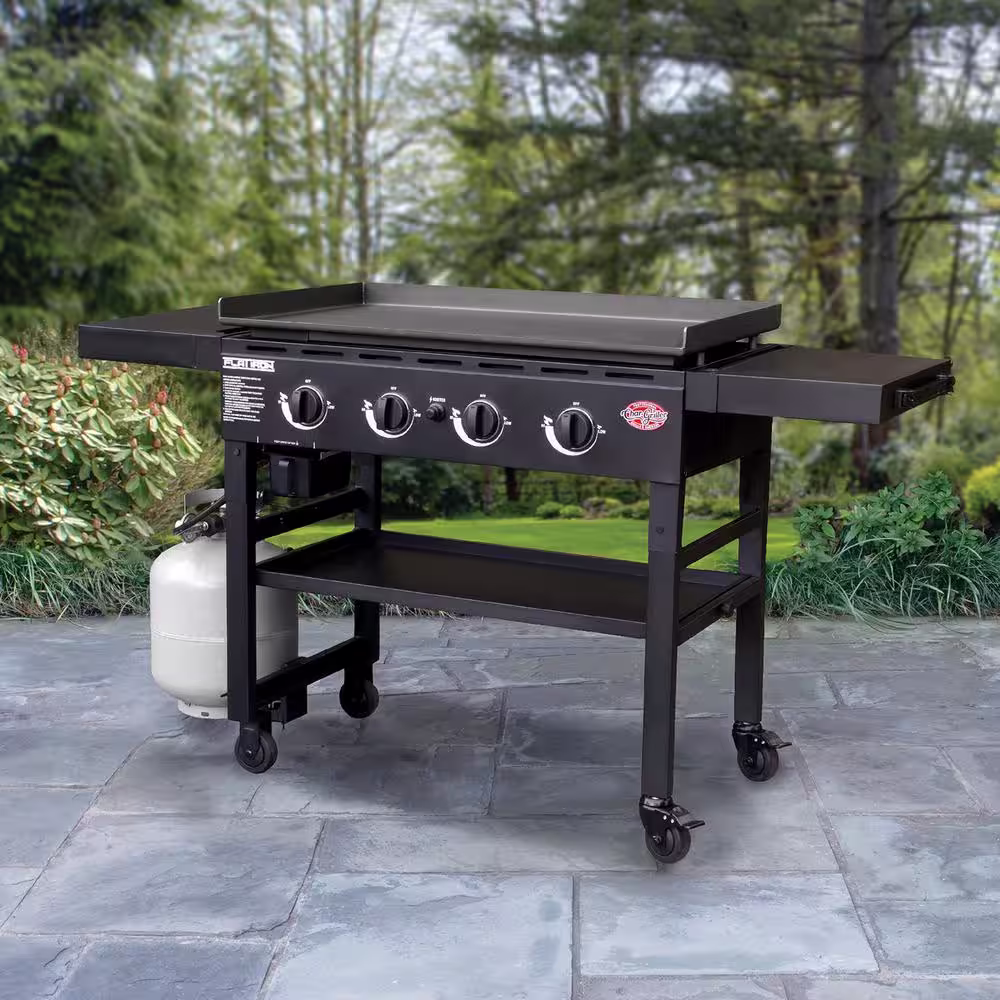 Char-Griller 4-Burner Propane Gas Griddle in Black