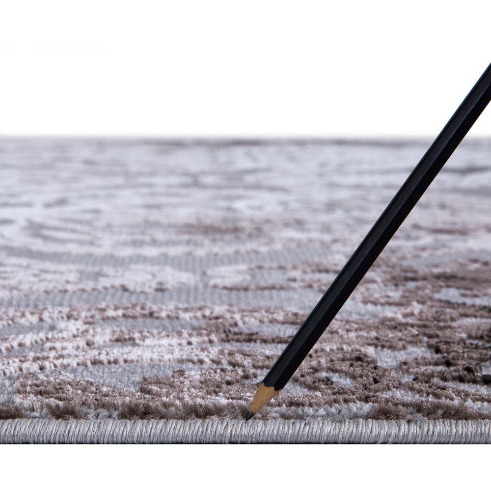 Concord Global Trading Damask Gray 2 ft. x 7 ft. Runner Rug