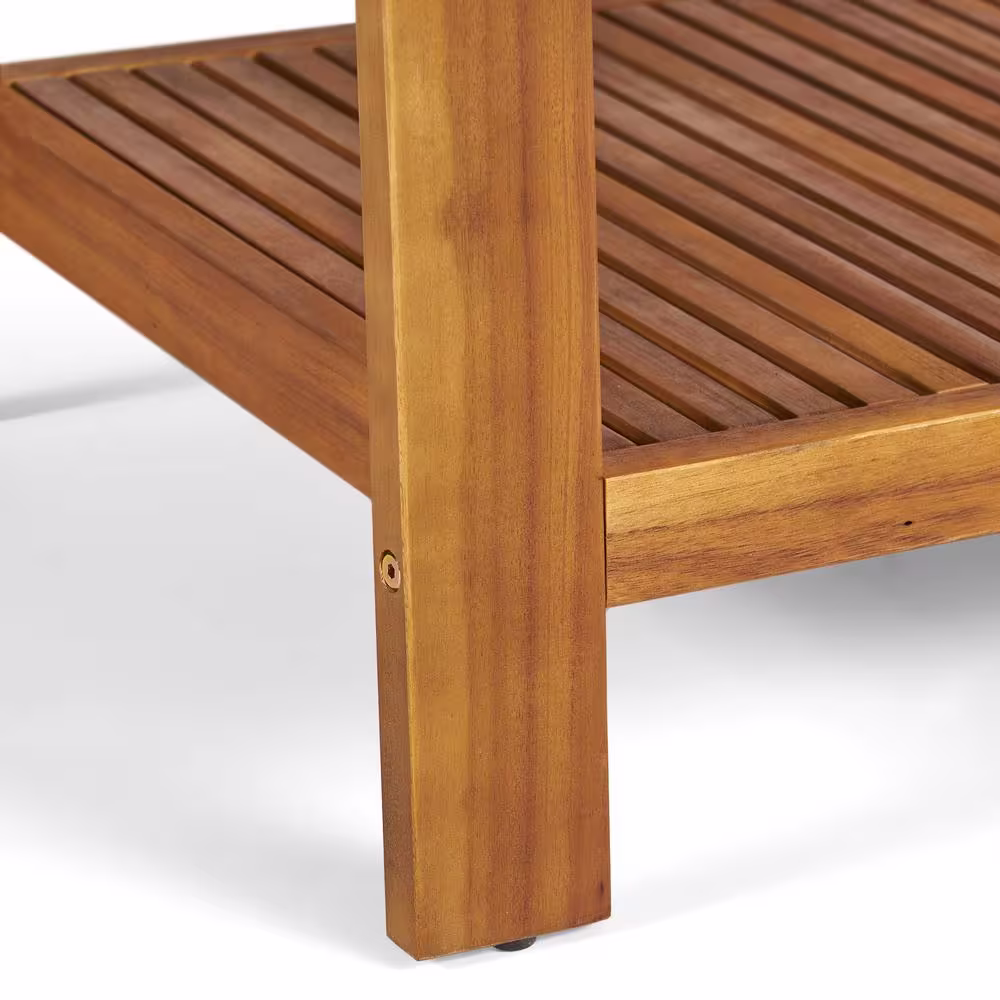 Noble House Grenada Teak Brown 9-Piece Wood Patio Conversation Sectional Seating Set with Beige Cushions