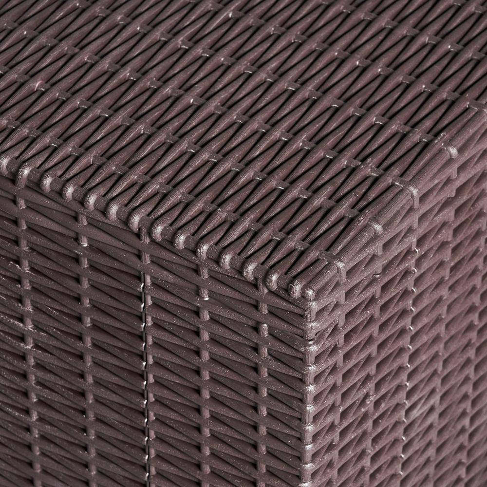 Noble House Primrose Dark Brown 4-Piece All Weather Faux Rattan Patio Conversation Set with Beige Cushions