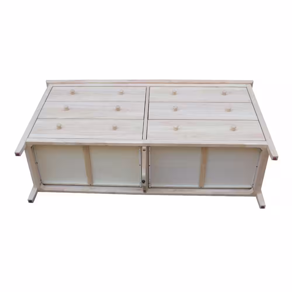 International Concepts Brooklyn 6-Drawer Unfinished Wood Dresser