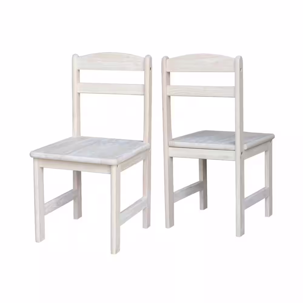 International Concepts 3-Piece Unfinished Children's Table and Chair Set