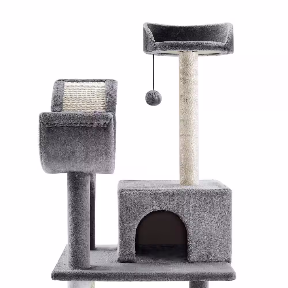 Sam's Pets Submarine 60 in. Gray Hard Box Cat Tree
