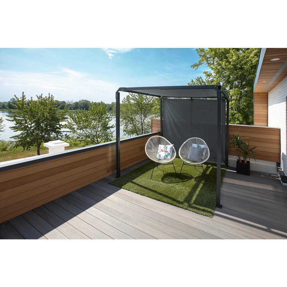 Sojag Dunwich 8 ft. x 8 ft. Grey Steel Framed Pergola