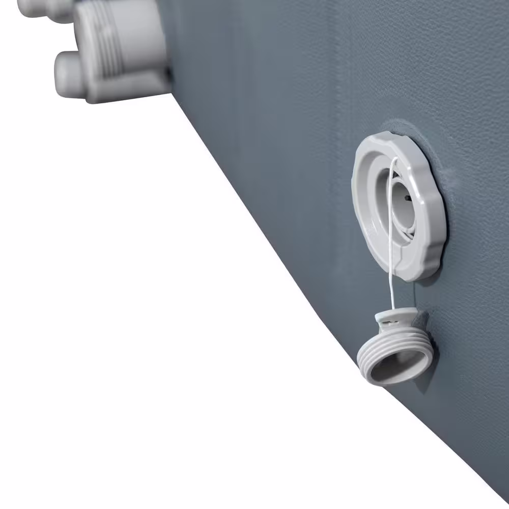 Coleman SaluSpa 6-Person 114 AirJets Inflatable Squared Hot Tub Spa, Grey