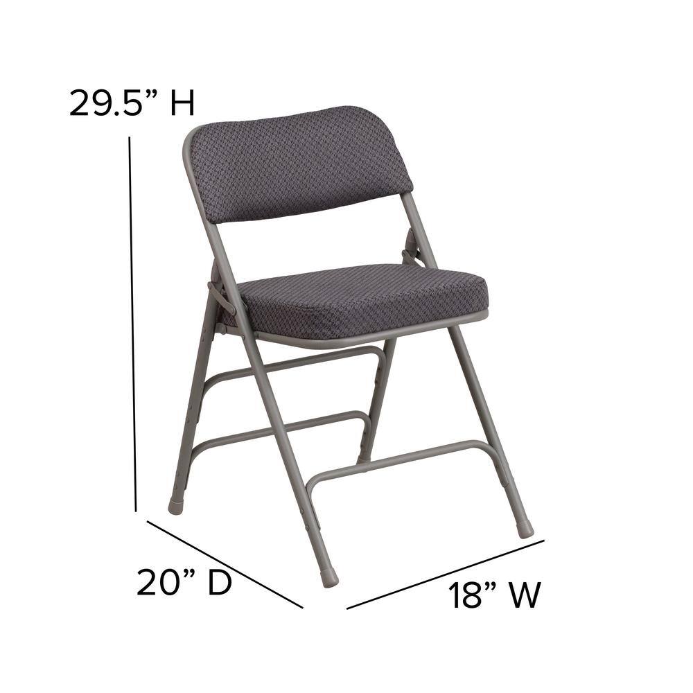 Flash Furniture Gray Metal Folding Chair (2-Pack)