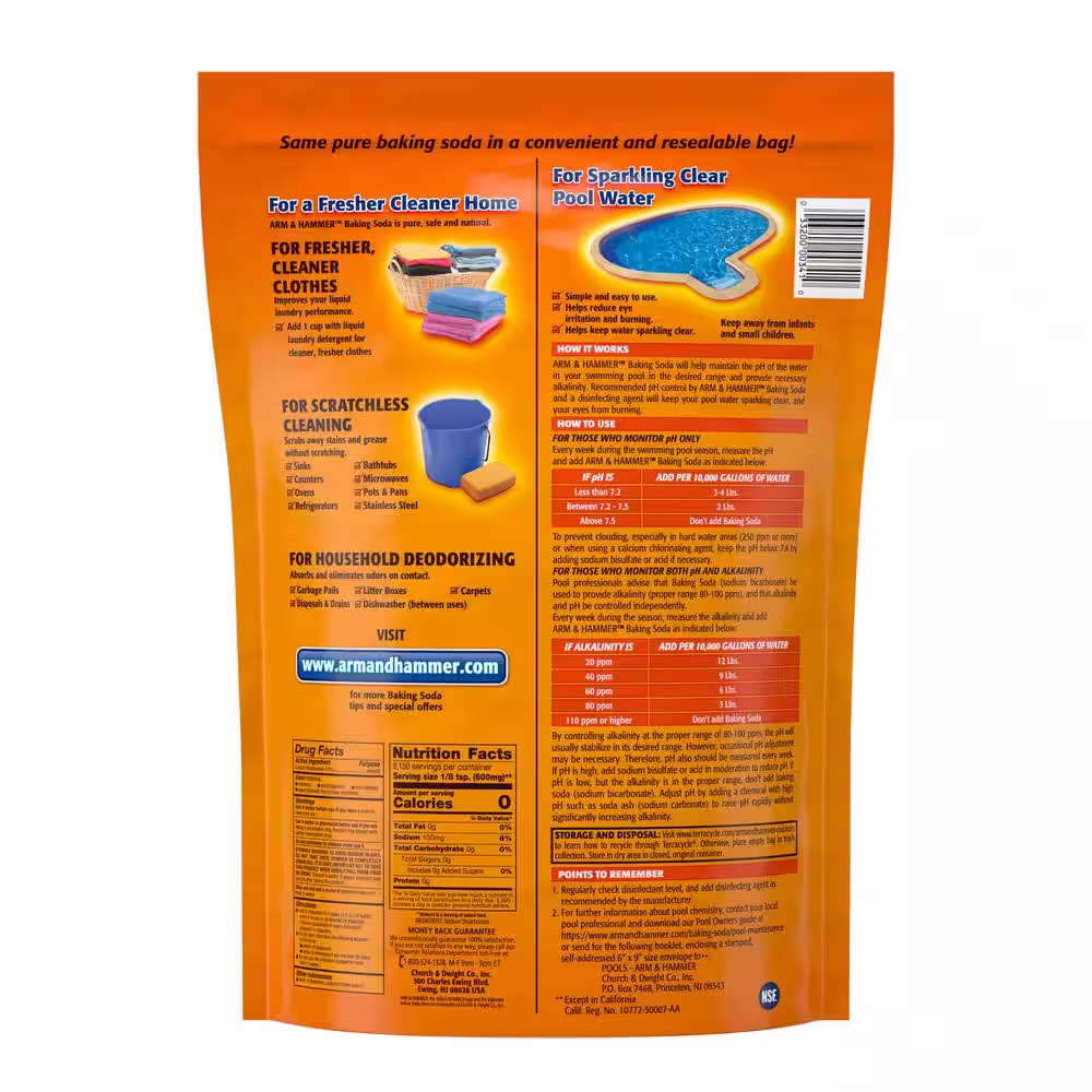 None 10.8 lb Pure Baking Soda Resealable Bag