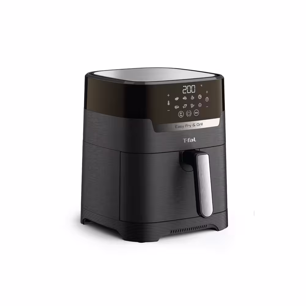 T-fal 4.4 qt. Stainless Steel Air Fryer with Grill Plate