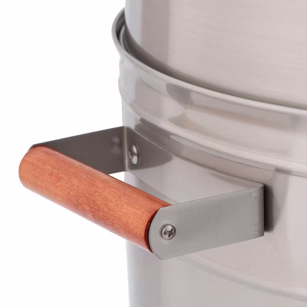 Americana Double Grid Charcoal Water Smoker in Stainless Steel