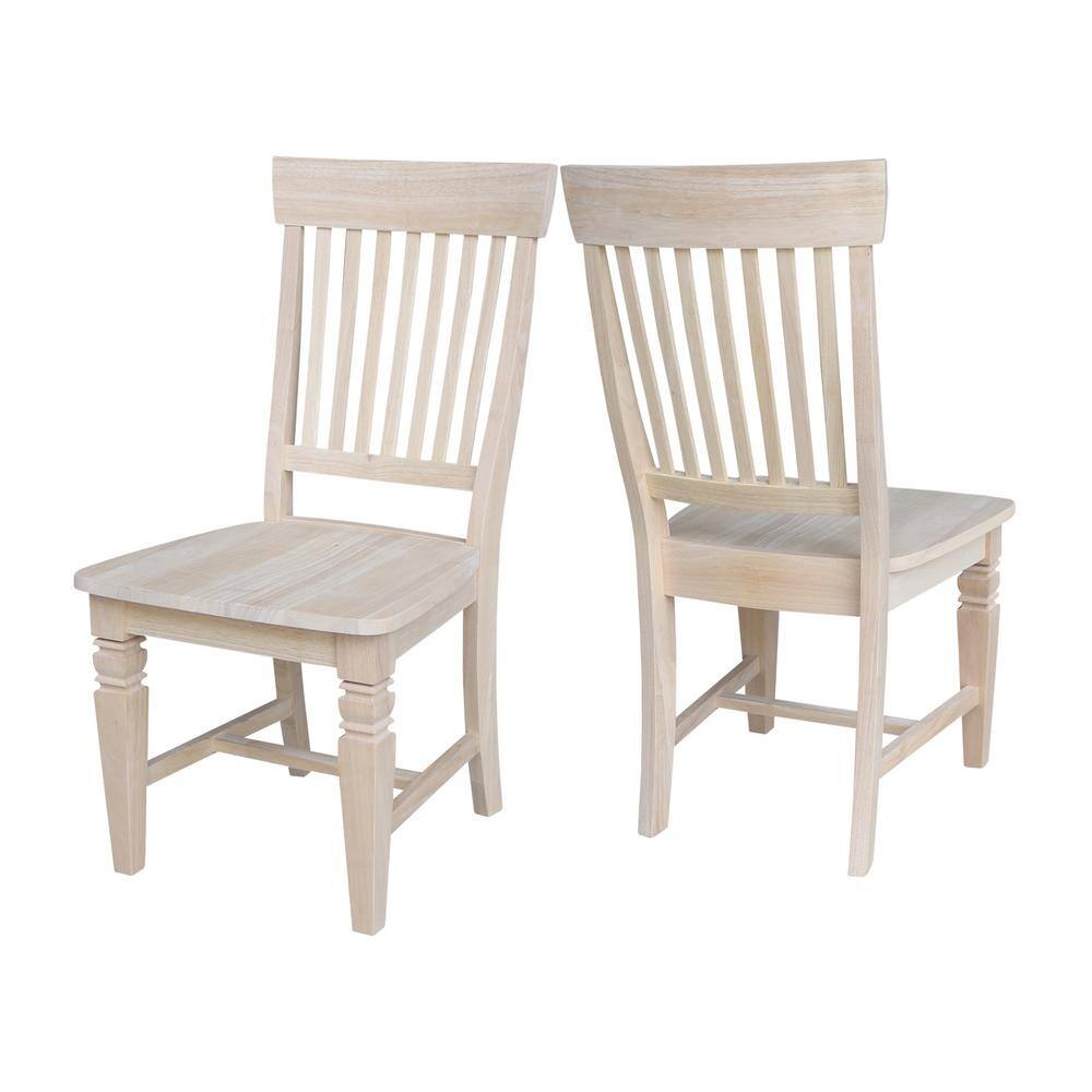 International Concepts Unfinished Wood Mission Dining Chair (Set of 2)