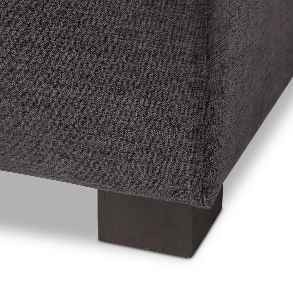 Baxton Studio Roanoke Dark Gray Bench