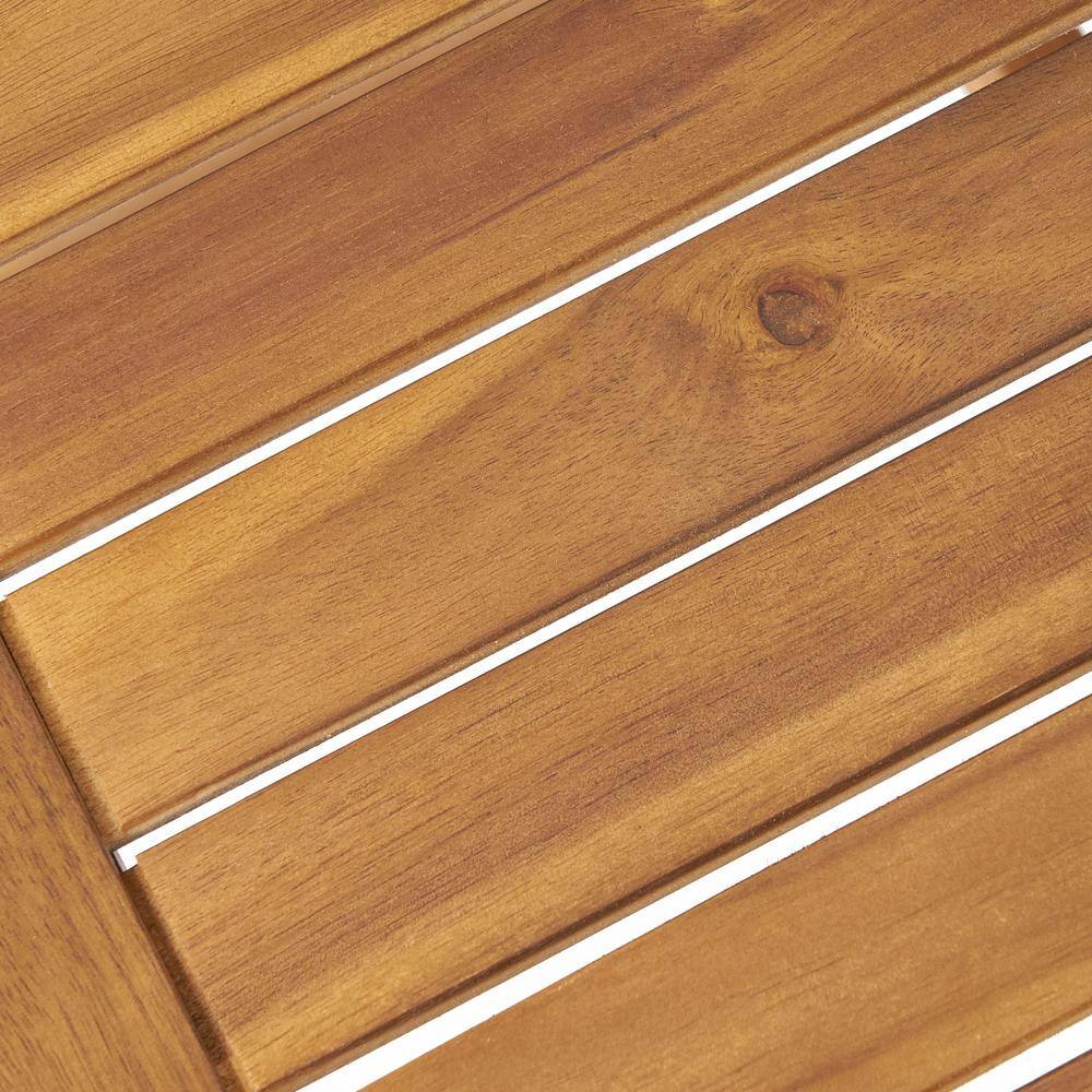 Noble House Luciano Brown Patina 8-Piece Wood Patio Conversation Seating Set with Cream Cushions