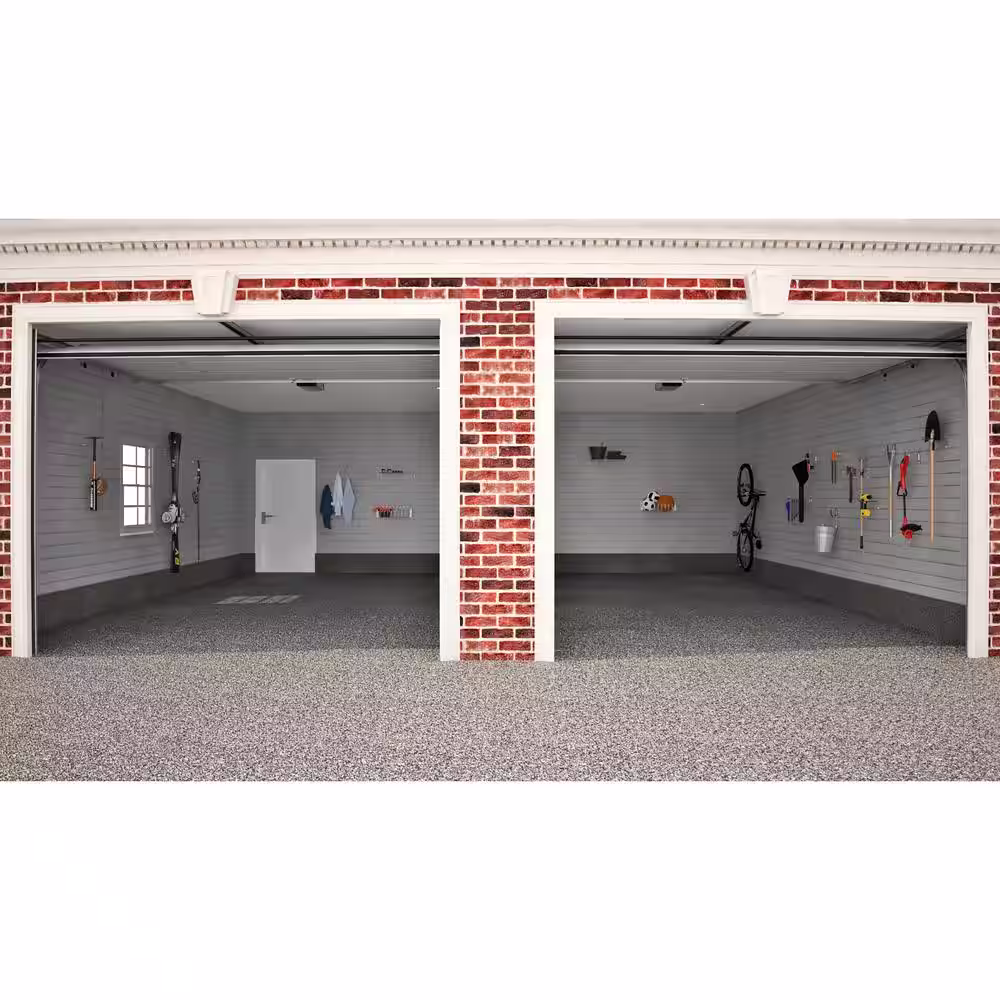 Proslat 96 in. x 48 in. (576 sq. ft.) PVC Slat Wall Panel Set Light Gray Complete Bundle (18-Panel Pack)