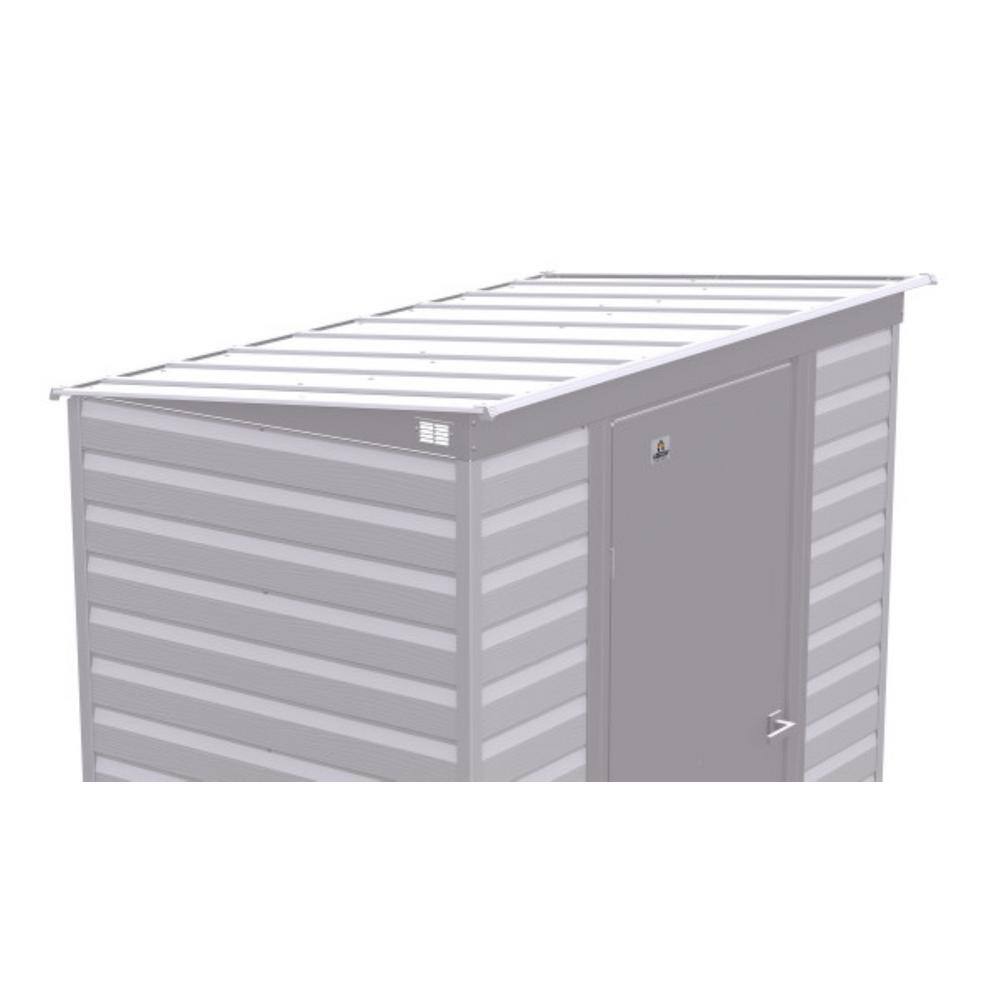 Arrow Select 6 ft. W x 4 ft. D Flute Grey Metal Shed 21 sq. ft.