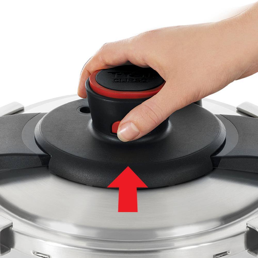 T-fal 8 qt. Stainless Steel Stove Top Pressure Cooker with Steam Basket