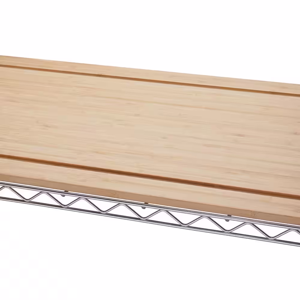 TRINITY Chrome 4-Tier Steel Wire Shelving Unit (14 in. W x 61 in. H x 36 in. D)