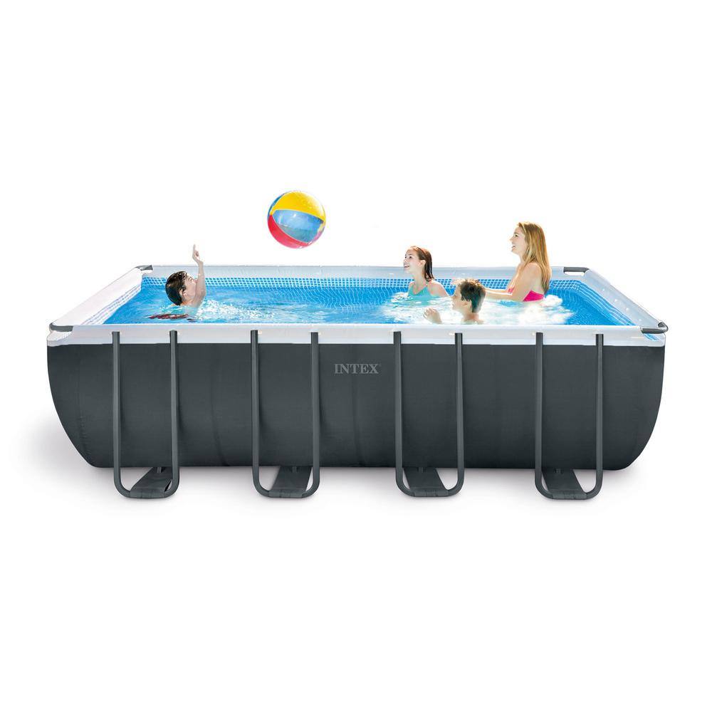 INTEX 18 ft. x 9 ft. Rectangular 52 in. Hard Side Pool 2 Ultra XTR Pool (2-Pack), Cooler (2-Pack), Float (4-Pack)