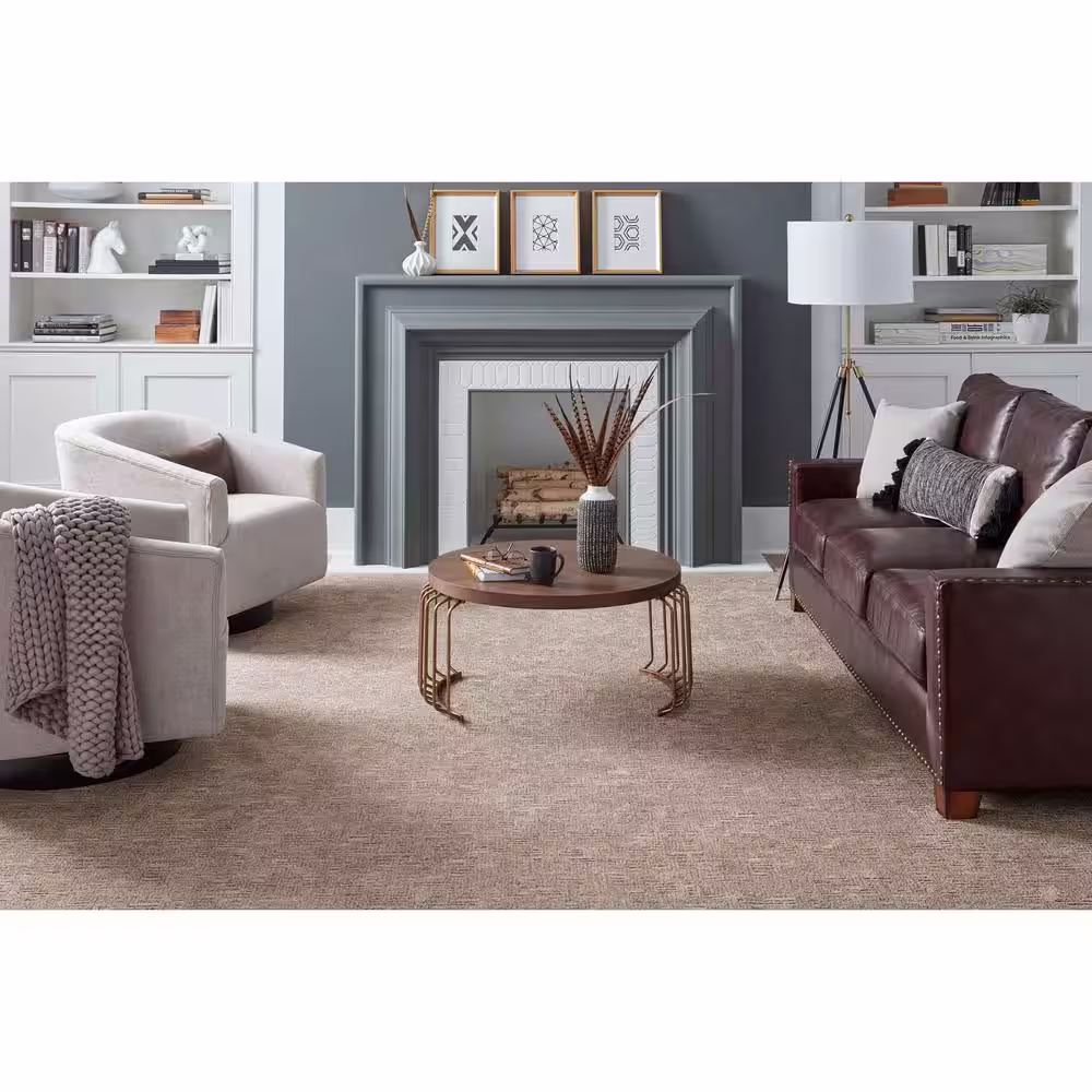 Home Decorators Collection Corry Sound  - River Stone - Gray 38 oz. Polyester Pattern Installed Carpet