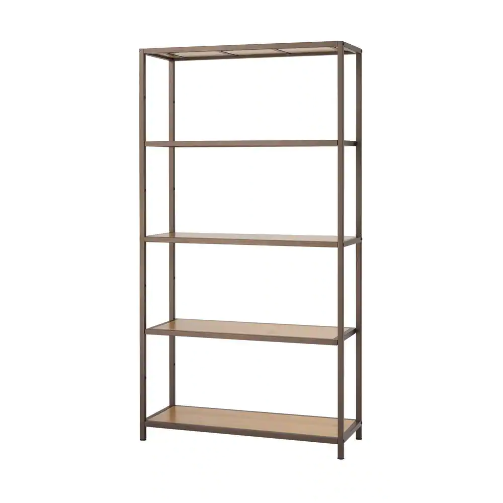 TRINITY Bronze Anthracite 5-Tier Steel Shelving Unit (32 in. W x 60 in. H x 12 in. D)