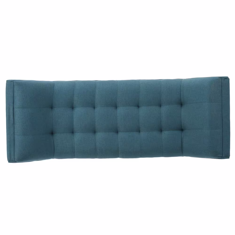 Noble House Demi Dark Teal Upholstered Bench (23.50 in. x 52 in. x 19.50 in.)