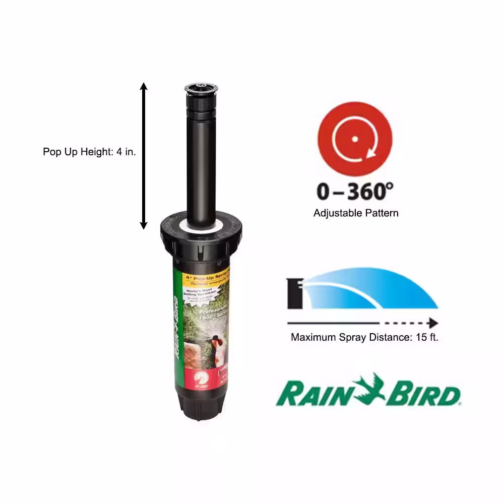 Rain Bird 1800 Series 4 in. Pressure Regulated High Efficiency Spray