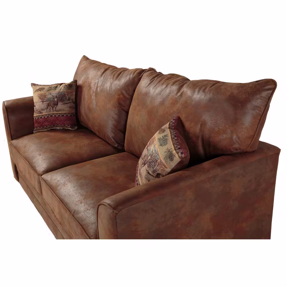 American Furniture Classics 100 Series 77 in. Width Solid Pinto Microfiber Queen Size Sofa Bed