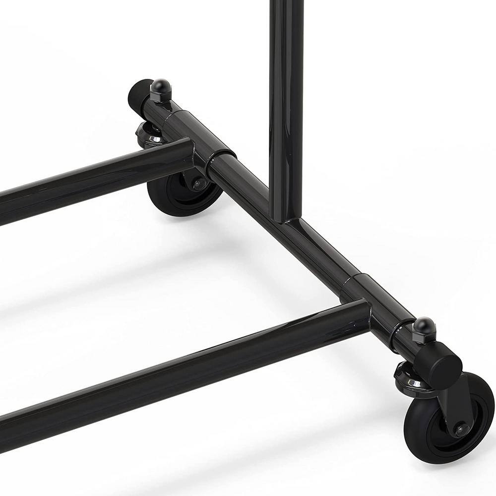 None Black Metal Garment Clothes Rack 40 in. W x 62 in. H