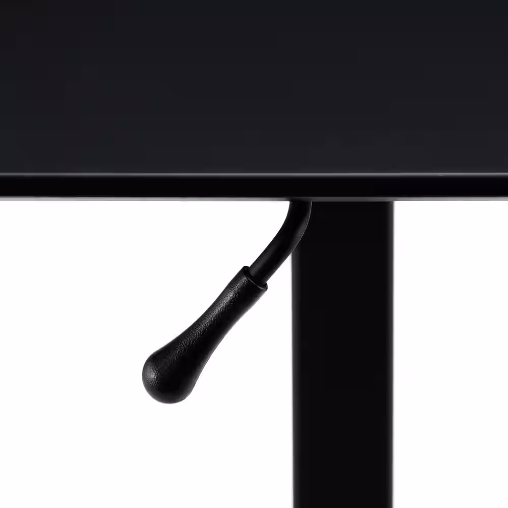 Seville Classics airLIFT 24.4 in. Rectangular Black Gas-Spring Sit-Stand Mobile Laptop Computer Cart Desk with Adjustable Height