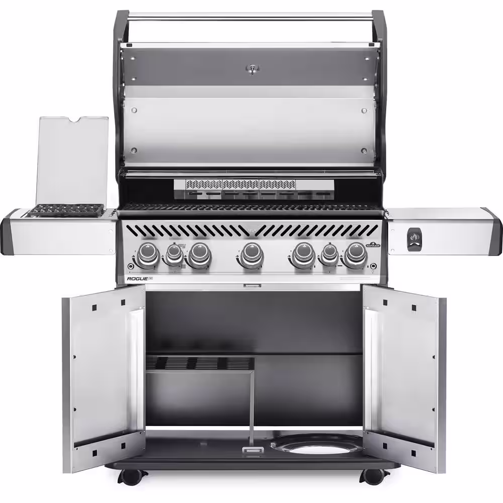 NAPOLEON Rogue 5-Burner Natural Gas Grill with Infrared Rear and Side Burners in Stainless Steel