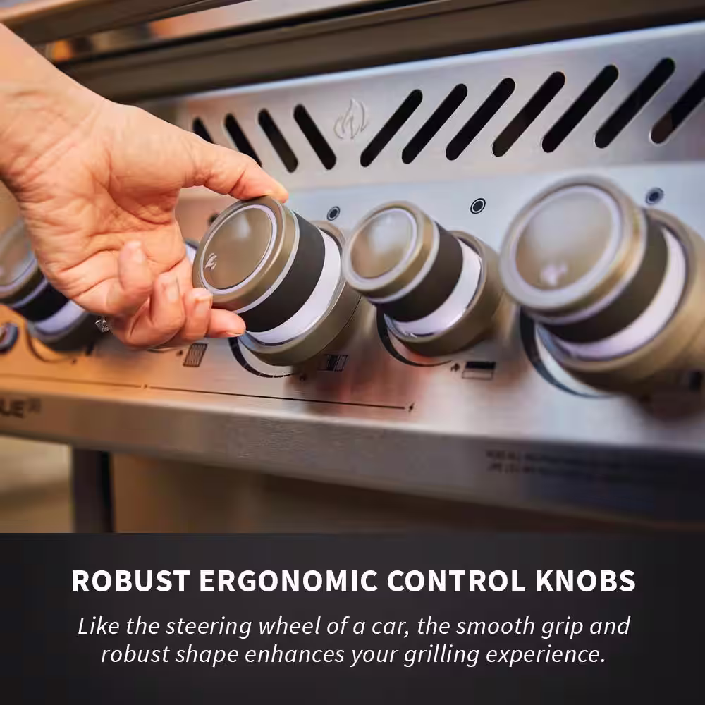 NAPOLEON Rogue 3-Burner Natural Gas Grill with Infrared Rear and Side Burners in Stainless Steel