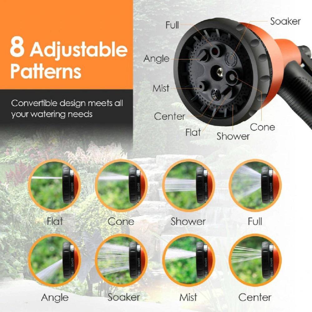 ITOPFOX 1/2 in. dia. x 49 ft. Home and Garden Retractable Hose Reel Wall Mounted With Hose Nozzle