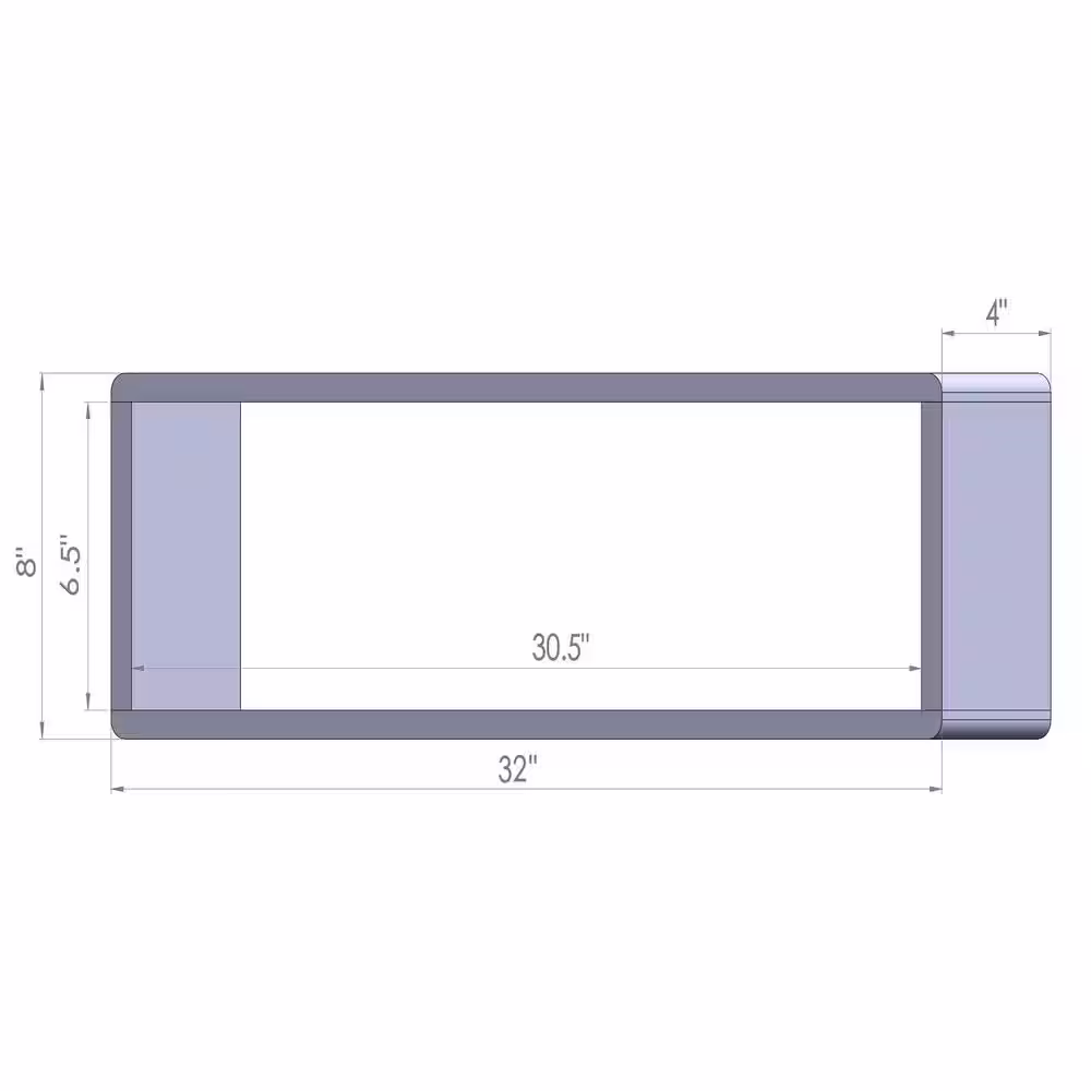 None 4 in. x 32 in. x 8 in. Walnut Stackable Floating Wall Shelves (Set of 2)
