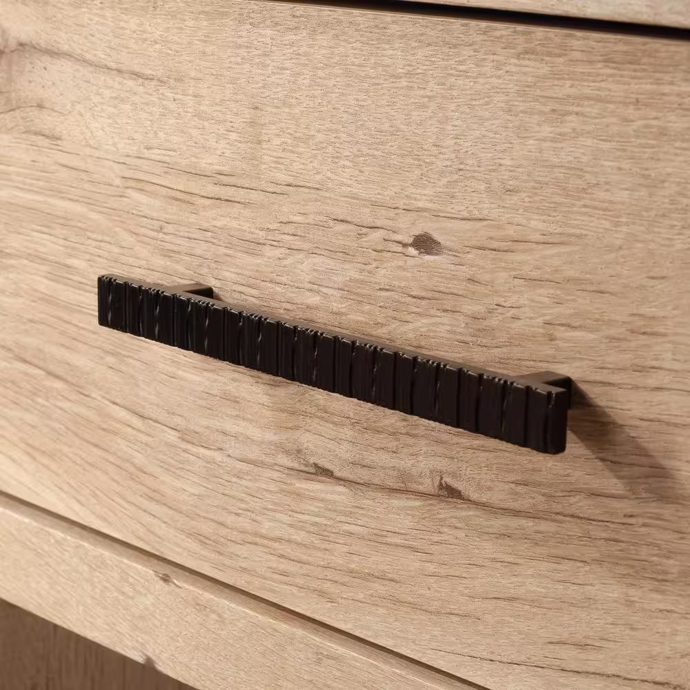 SAUDER Pacific View 1-Drawer Prime Oak Nightstand 25.827 in. x 21.496 in. x 17.48 in.