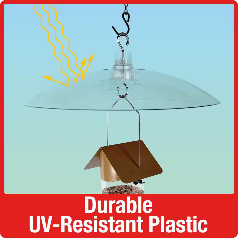 None Clear Plastic Dual-Mount Squirrel Baffle Guard