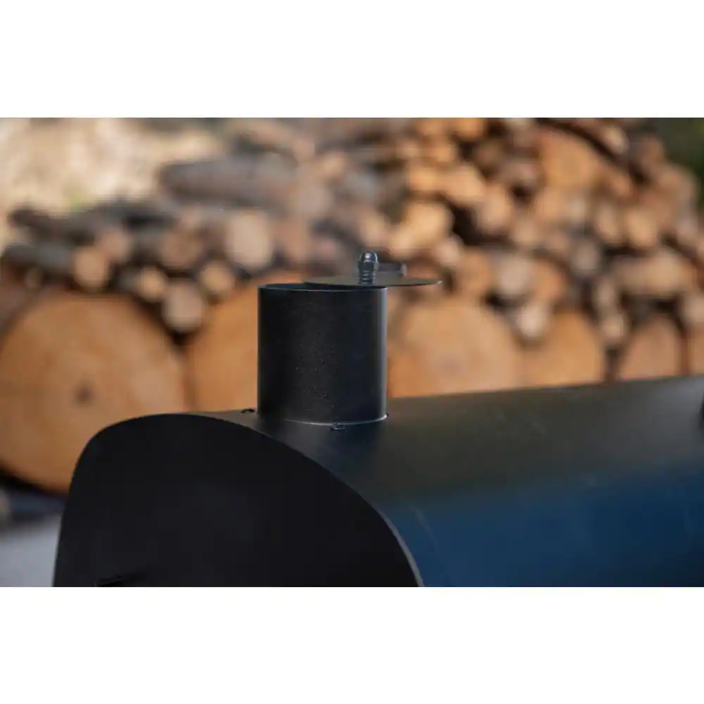 Nexgrill 29 in. Barrel Offset Charcoal Smoker and Grill in Black