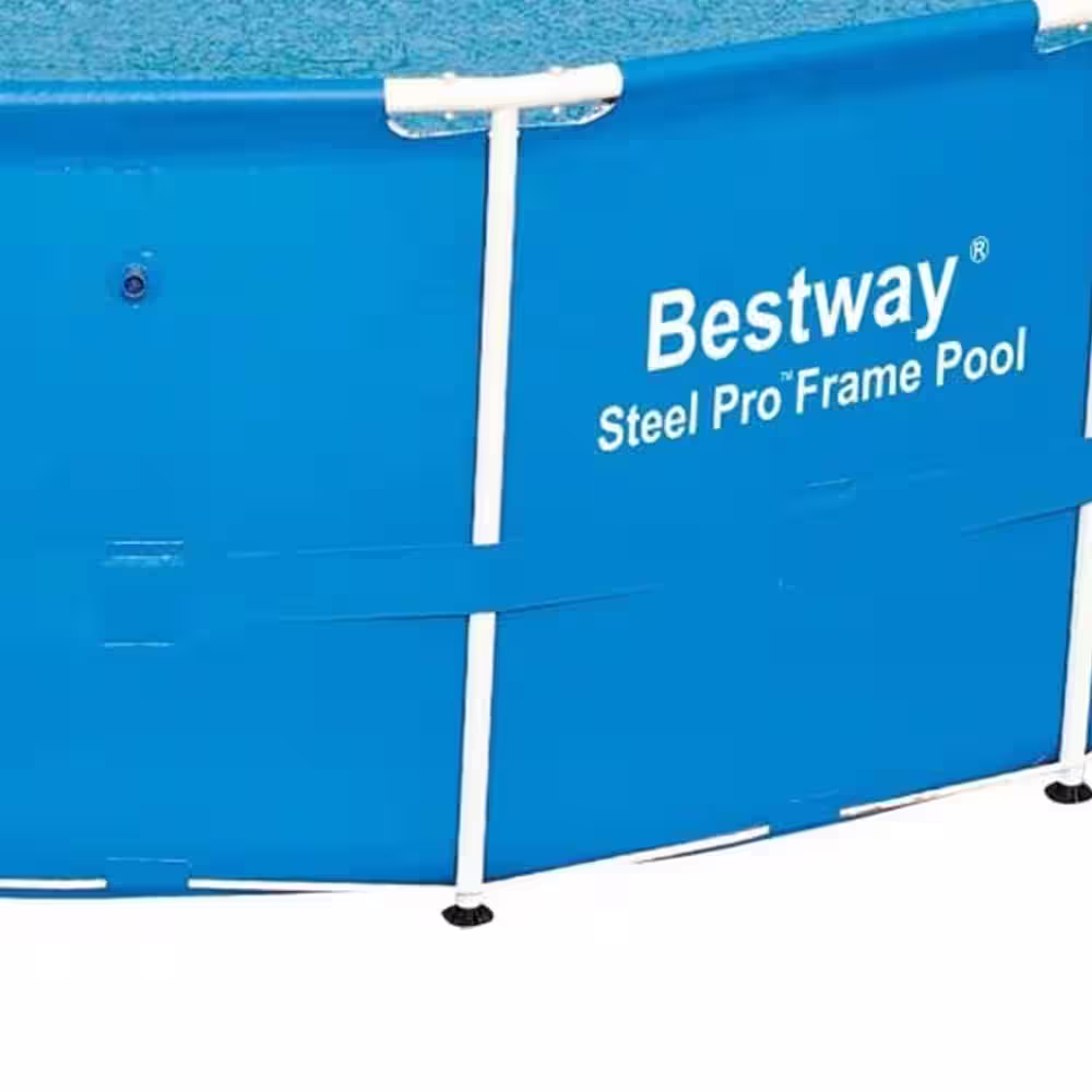 Bestway 15 ft. x 48 in. D Round Soft Side Side Steel Pro Frame Above Ground Swimming Pool