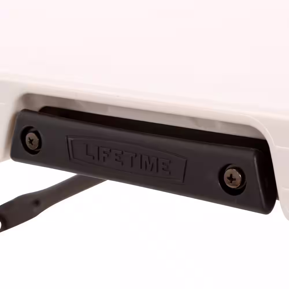 Lifetime 48 in. Almond Plastic Adjustable Height Folding High Top Table