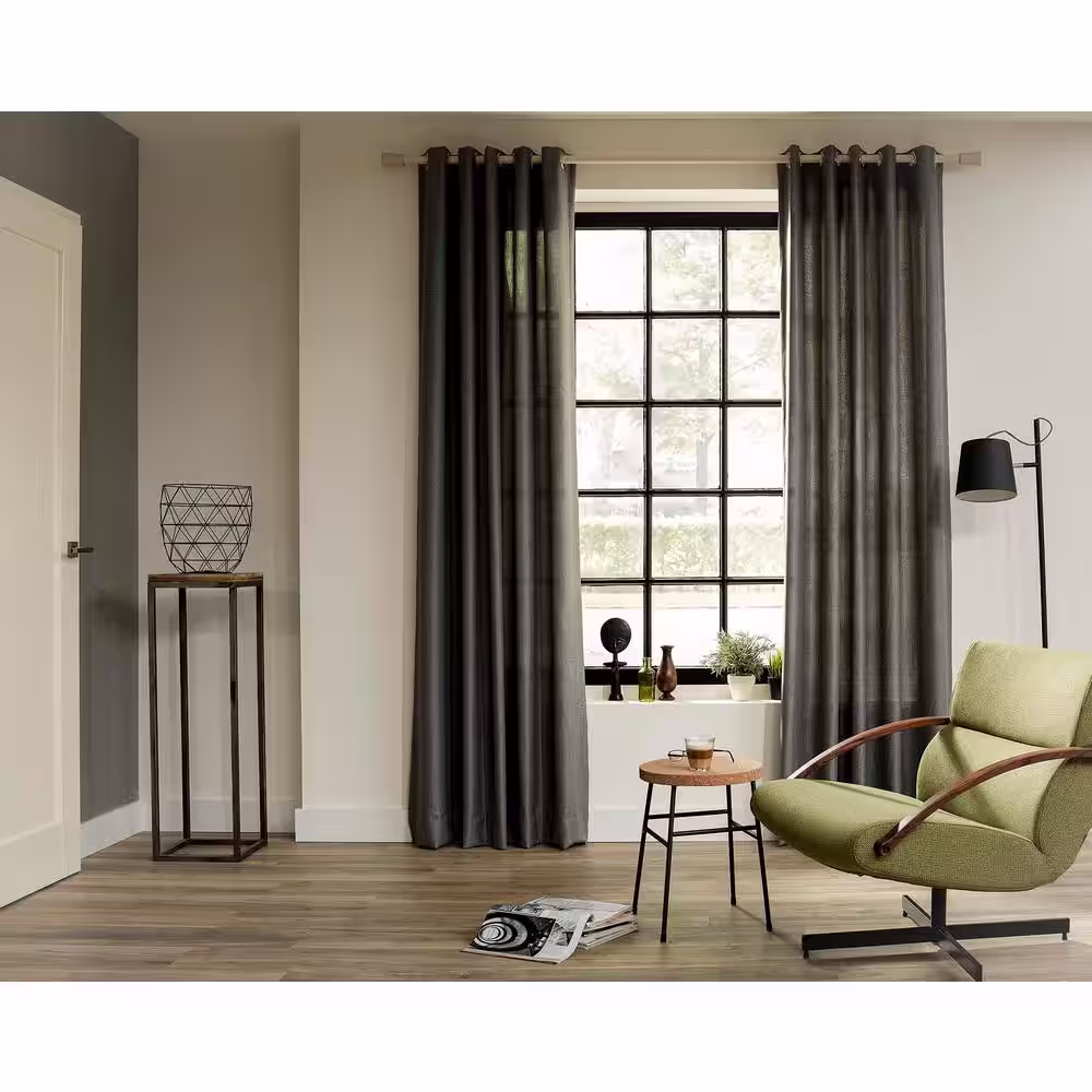 LTL Home Products 63 in. Single Curtain Rod in Classic White finish with Finial