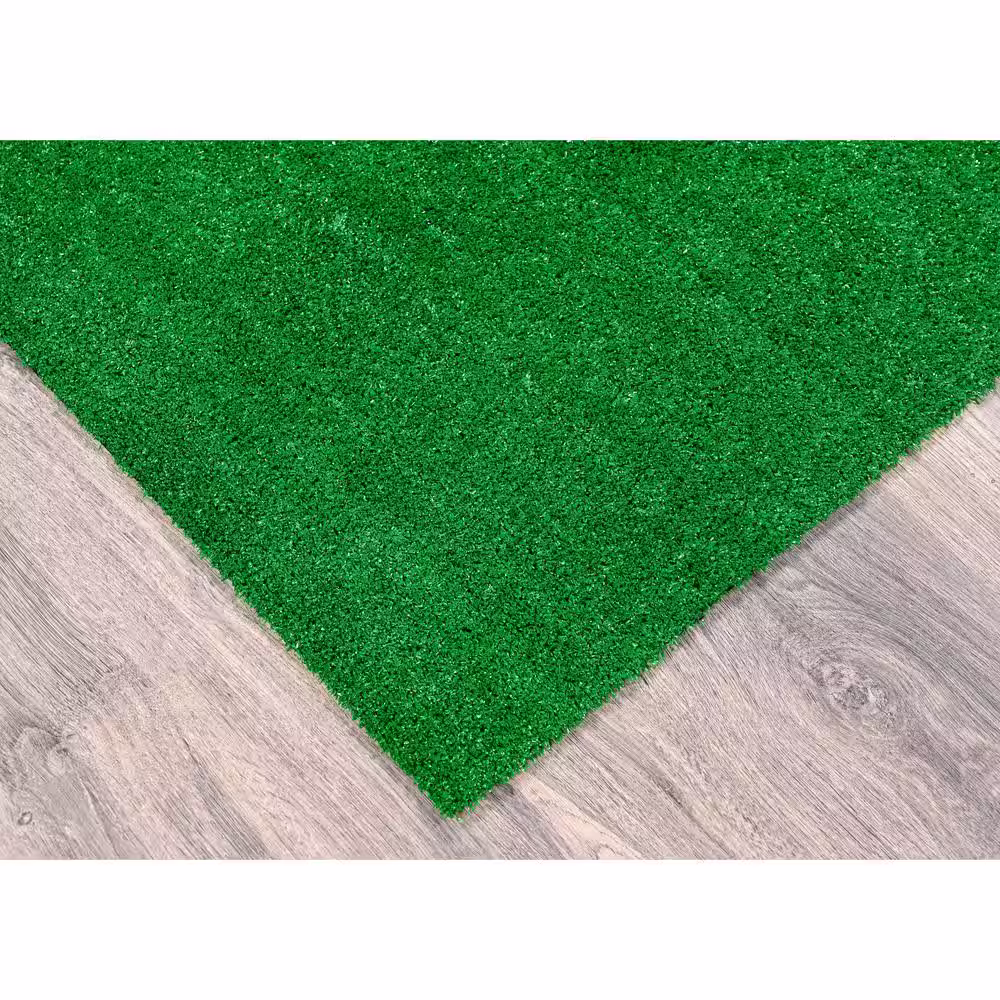 Garland Rug Artificial Grass Green 12 ft. x 12 ft. Solid Indoor/Outdoor Area Rug