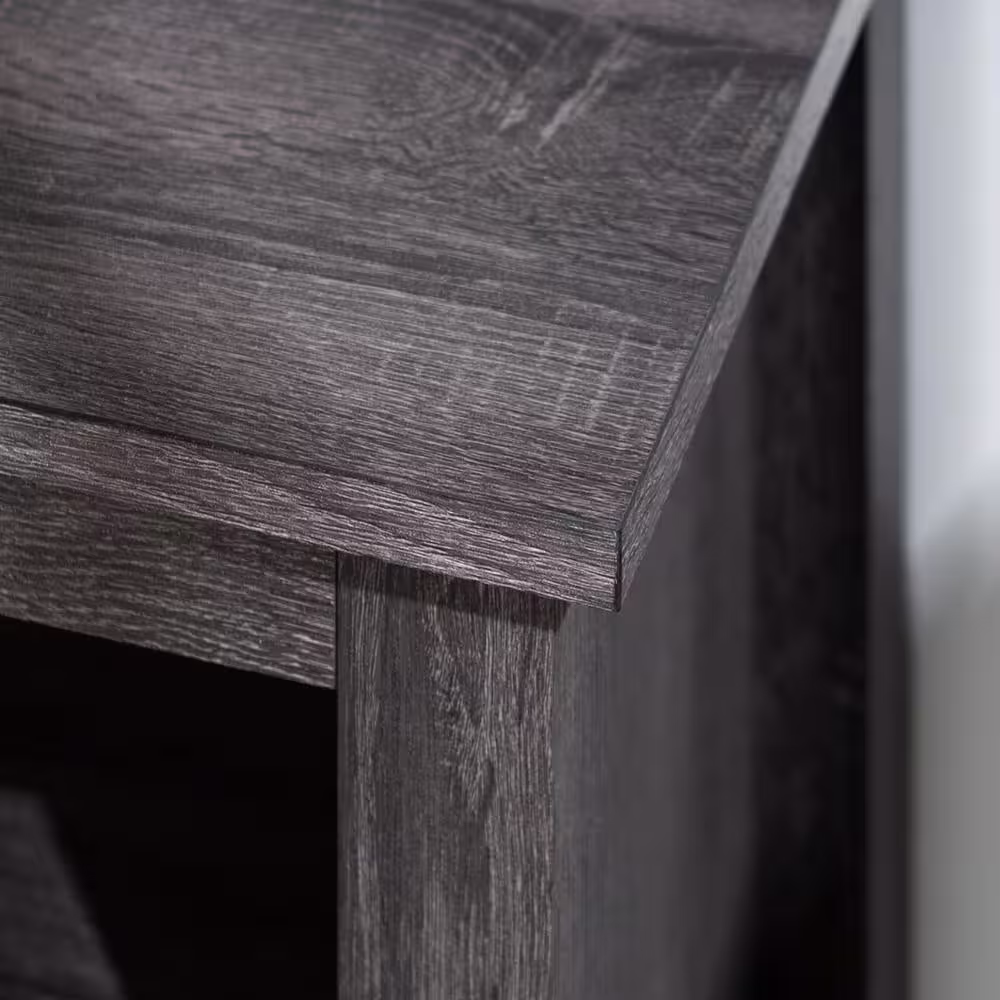 Walker Edison Furniture Company Columbus 58 in. Charcoal MDF TV Stand 60 in. with Adjustable Shelves