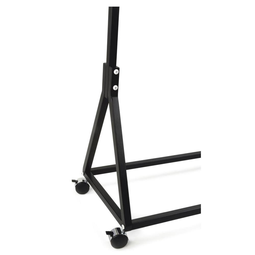 None Black Metal Clothes Rack 48 in. W x 60 in. H
