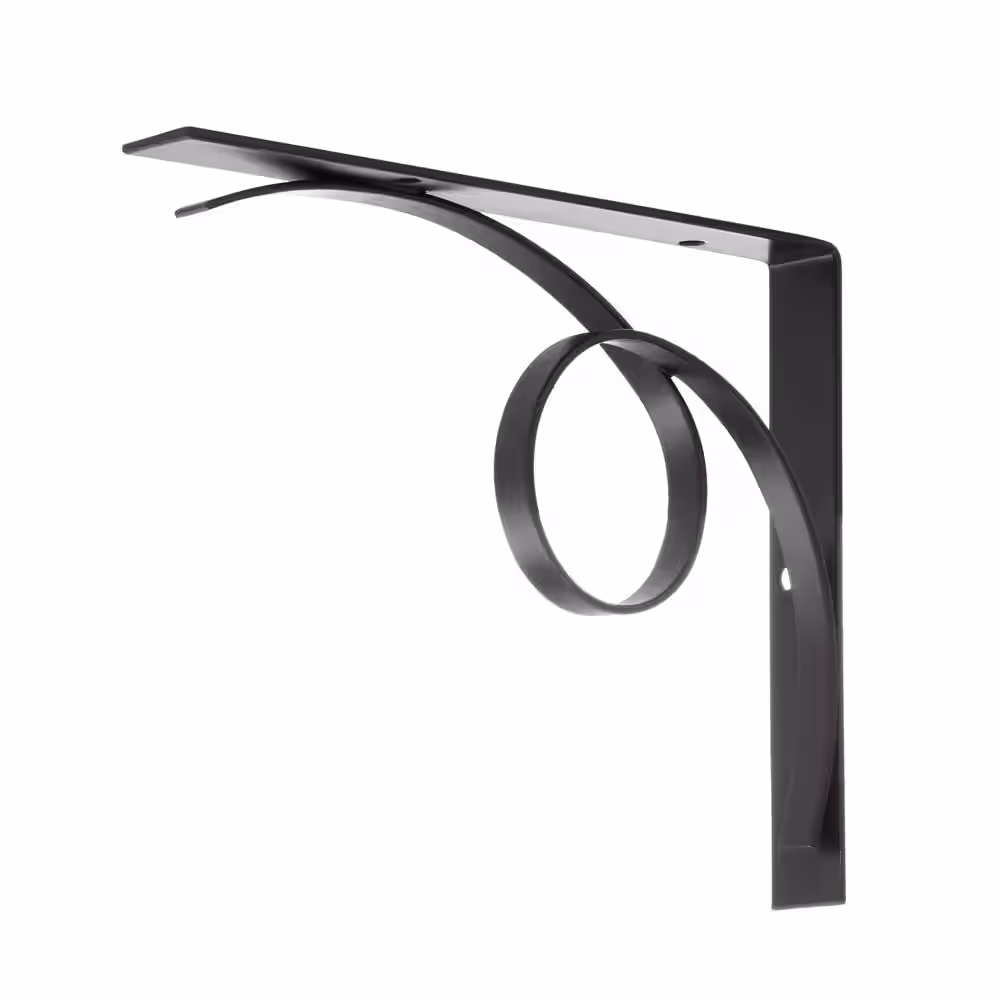 Everbilt 9 in. x 7 in. Oil-Rubbed Bronze Medium Duty Shelf Bracket