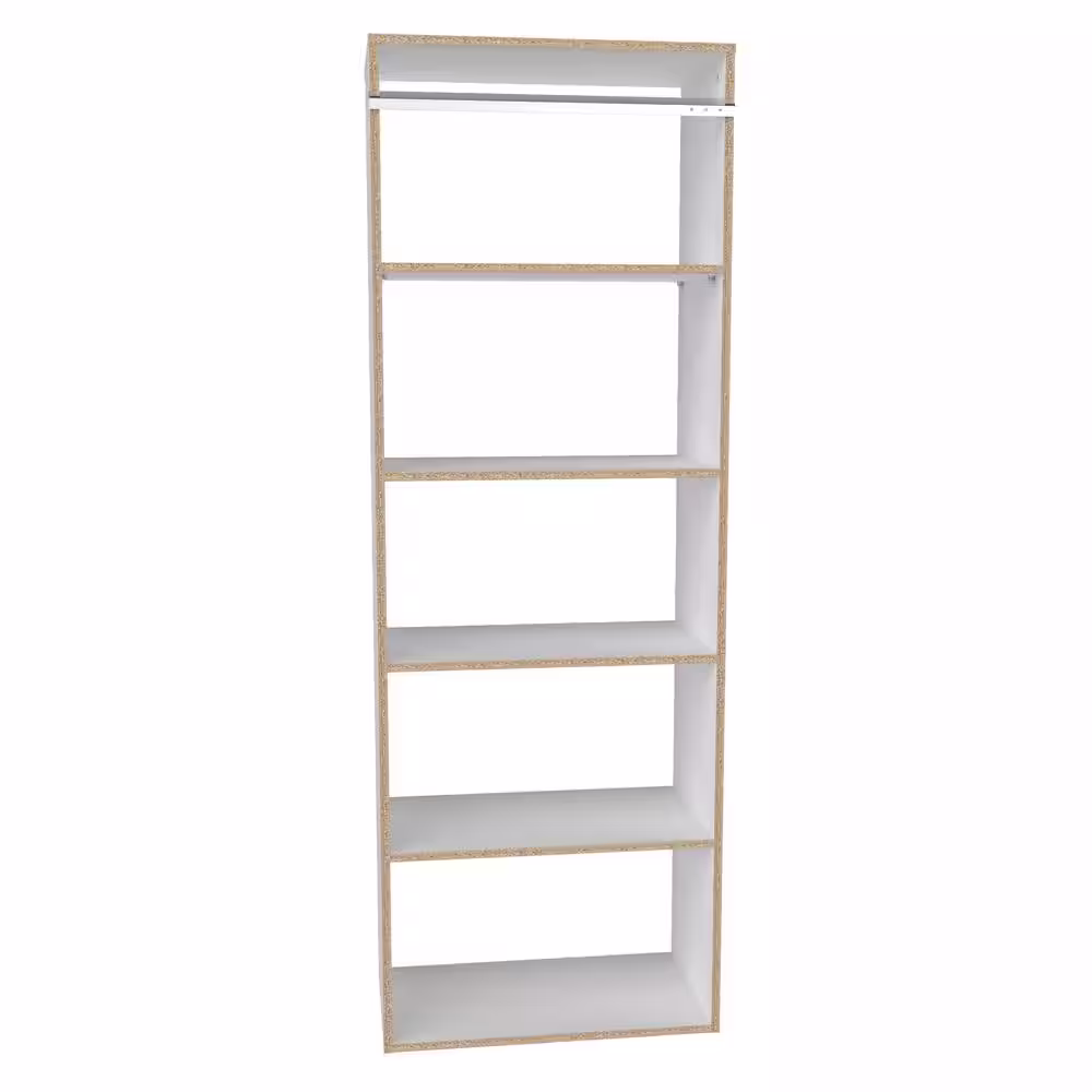 ClosetMaid Style+ 25 in. W White Hanging Wood Closet Tower