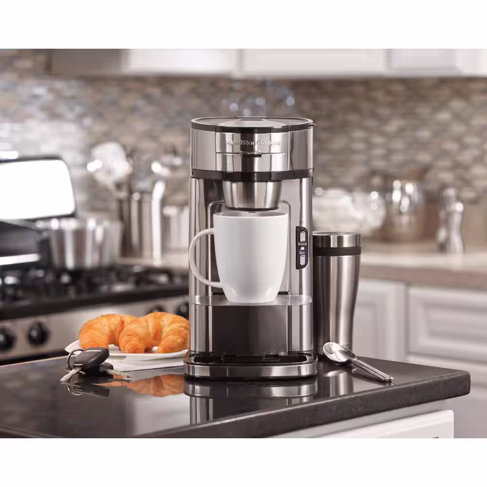 Hamilton Beach The Scoop 1. 75-Cup Stainless Steel Coffee Maker