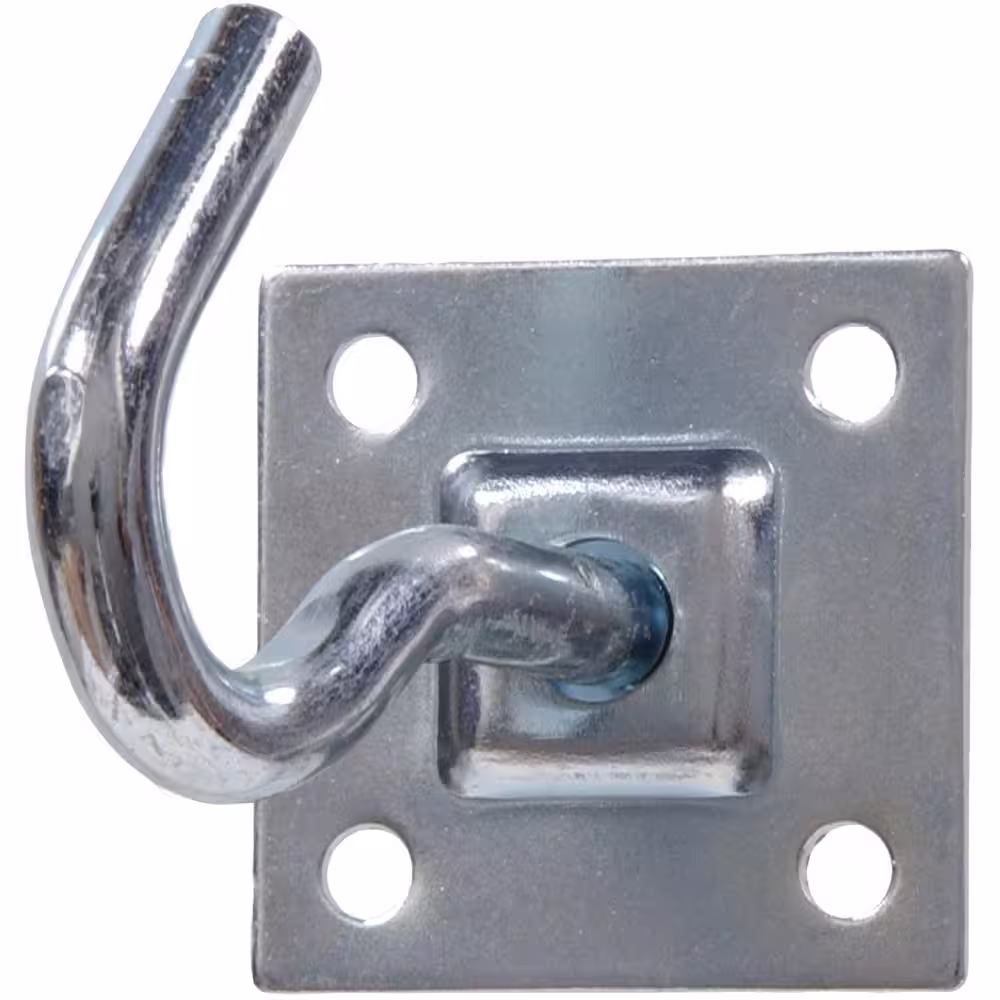 Hardware Essentials Clothesline Hook in Plate Style and Zinc-Plated (5-Pack)