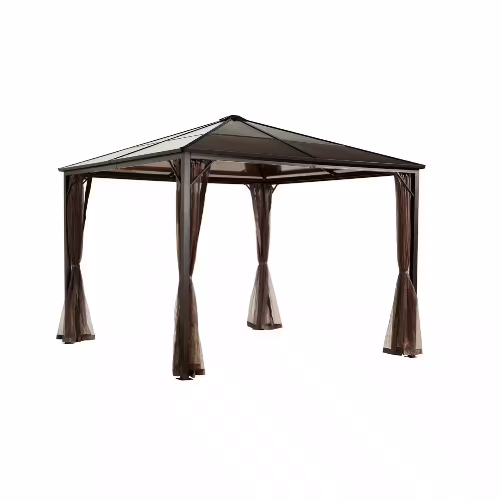 Sojag Sumatra 10 ft. x 10 ft. Brown Steel Framed Gazebo