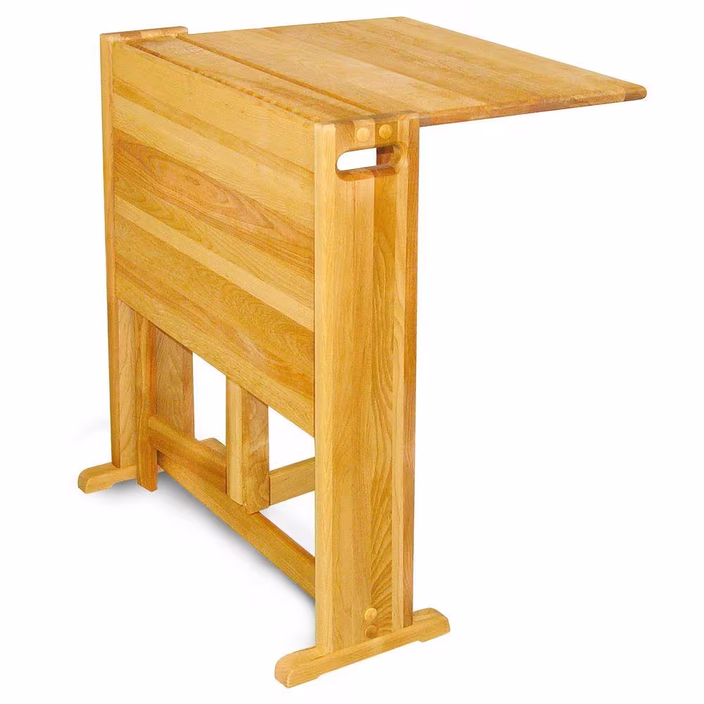 Catskill Craftsmen Natural Hardwood Butcher Block Folding Table