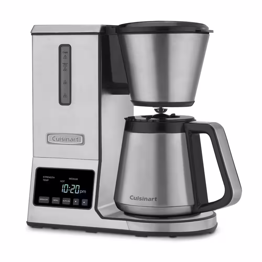 Cuisinart PurePrecision 8 Cup Silver Pour-Over Coffee Brewer with Thermal Carafe