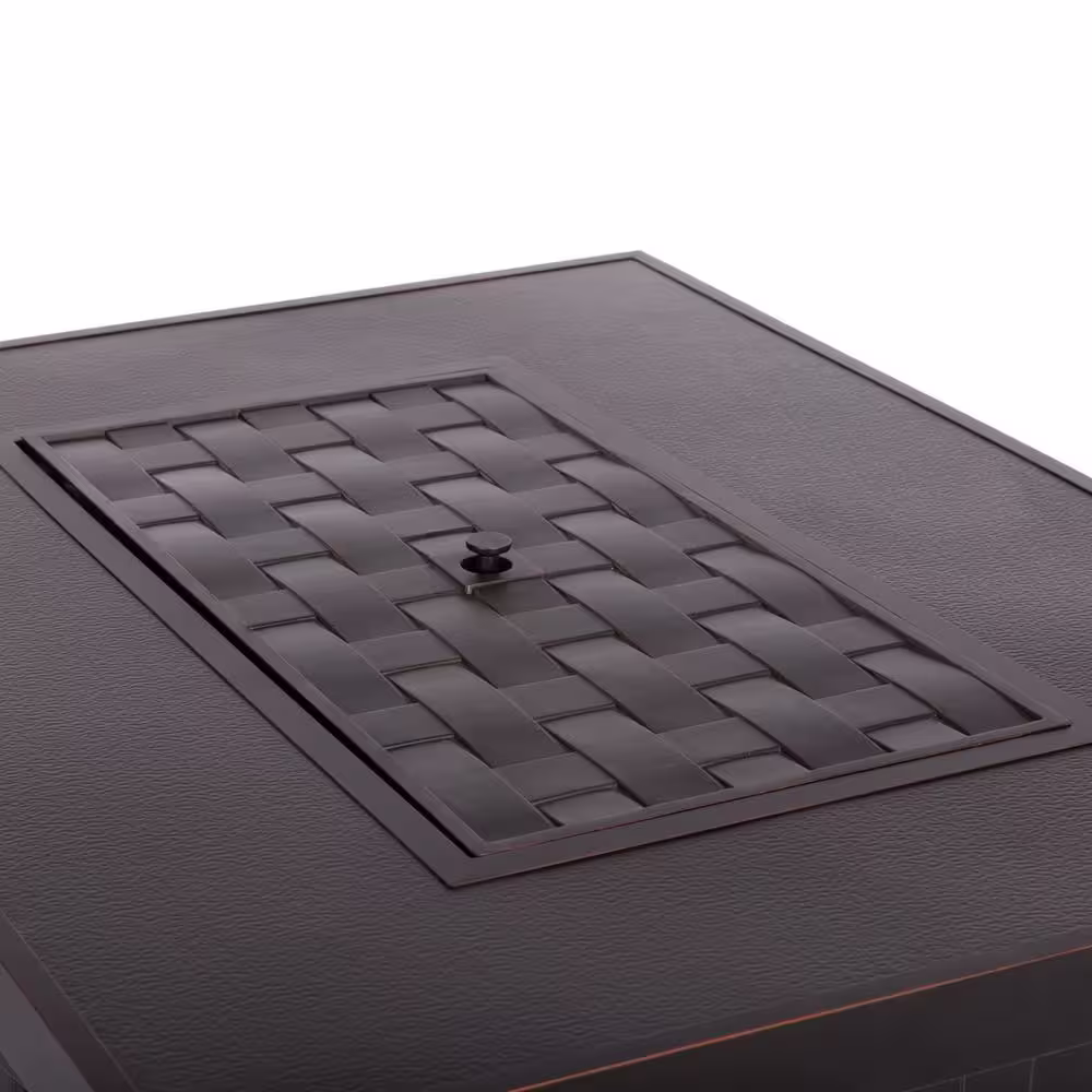 Fire Sense Armstrong 48 in. x 24 in. Rectangle Aluminum LPG Fire Pit Table in Antique Bronze